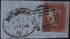141201 1854 SMALL PIECE 1D (SG17) 'BIRMINGHAM/75' SPOON TYPE 'A1' (RA2).