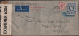 141225 1943 AIR MAIL BRADFORD, YORKS TO ARGENTINA WITH 6D PURPLE AND 10S ULTRAMARINE (SG478b).