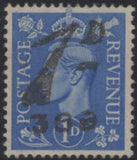 141247 1951 1D LIGHT ULTRAMARINE (SG504) HERNE BAY '1D/366' POSTAGE DUE PROVISIONAL.