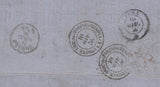 141259 1856 PRINTED MATTER CIRCULAR LIVERPOOL TO PIEMONT, ITALY WITH 2D BLUE PL.5 (SG34).