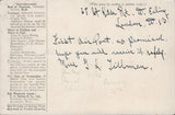 141265 1911 FIRST U.K.  AERIAL POST LONDON POSTCARD REPRINT IN OLIVE GREEN FROM LONDON TO FALKIRK.