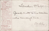 141266 1911 FIRST U.K. AERIAL POST LONDON POSTCARD IN RED-BROWN TO TOWER OF LETHENDEY,  PERTHSHIRE.
