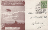 141281 1911 FIRST U.K. AERIAL POST LONDON POSTCARD REPRINT IN BROWN TO ACTON.