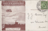 141288 1911 FIRST U.K. AERIAL POST LONDON POSTCARD REPRINT IN BROWN TO BRISTOL.