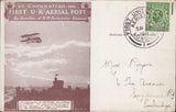 141290 1911 FIRST U.K. AERIAL POST  LONDON POSTCARD REPRINT IN BROWN TO TONBRIDGE.