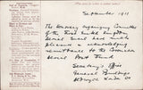 141290 1911 FIRST U.K. AERIAL POST  LONDON POSTCARD REPRINT IN BROWN TO TONBRIDGE.