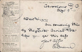 141291 1911 FIRST U.K. AERIAL POST LONDON POSTCARD IN OLIVE-GREEN TO LONDON.