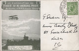 141301  1911 FIRST U.K. AERIAL POST LONDON POSTCARD IN OLIVE-GREEN TO LONDON WITH 'P. C. BURTON & CO., LTD' ADVERTISING ADVERT.