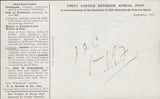 141304 1911 FIRST U.K. AERIAL POST LONDON ENVELOPE IN PURPLE-BROWN TO LYDDINGTON, RUTLAND.