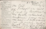 141309 1911 FIRST U.K. AERIAL POST LONDON POSTCARD OLIVE-GREEN TO BEDFORD.