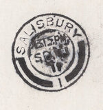 141311 1911 FIRST U.K. AERIAL POST LONDON POSTCARD IN RED-BROWN TO SALISBURY WITH 'S.E/4' TRIANGULAR SORTING HANDSTAMP.