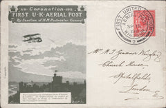 141317 1911 FIRST U.K. AERIAL POST WINDSOR ENVELOPE IN BRIGHT GREEN TO LONDON WITH 'WINDSOR' CANCELLATION.