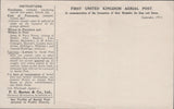 141319 1911 FIRST U.K. AERIAL POST LONDON EMERGENCY ENVELOPE IN DARK BROWN TO ACTON.
