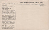 141320 1911 FIRST U.K. AERIAL POST LONDON EMERGENCY ENVELOPE IN OLIVE-GREEN TO LONDON.