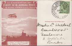 141332 1911 FIRST U.K. AERIAL POST LONDON POSTCARD IN RED-BROWN FROM WINDSOR TO HIGH WYCOMBE, WINDSOR CANCELLATION.