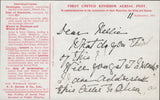 141334 1911 FIRST U.K. AERIAL POST LONDON ENVELOPE IN RED TO WYLDE GREEN, BIRMINGHAM.