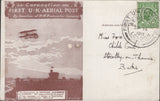 141335 1911 FIRST U.K. AERIAL POST LONDON POSTCARD IN BROWN TO STREATLEY ON THAMES, BERKS.