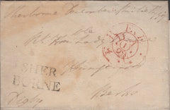 141340 1797 FREE MAIL SHERBORNE, DORSET TO HUNGERFORD WITH 'SHER/BORNE' HANDSTAMP (DT511).
