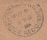 141355 1906 MAIL FROM WHITFIELD KING, STAMP  DEALER OF IPSWICH TO U.S.A. WITH 'REBUS' RETURN ADDRESS.