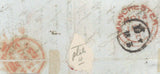 141375 1853 MAIL MANCHESTER TO FRANKFURT 2D IMPERFORATE BLUE PL.4 (SG14) X 4.