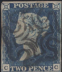 141385 1840 2D BLUE PL.2 (SG5 (CC) GOOD USED.