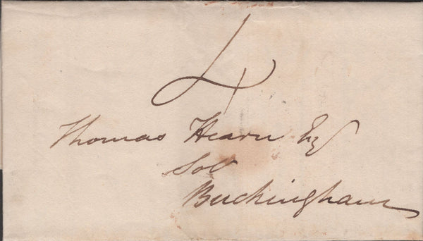 141398 1839 UNIFORM 4D POST WIMBORNE, DORSET TO BUCKINGHAM WITH MANUSCRIPT '4'.