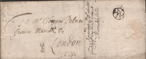 141410 1705 MAIL VENICE TO LONDON VIA AMSTERDAM  WITH LONDON BISHOP MARK.