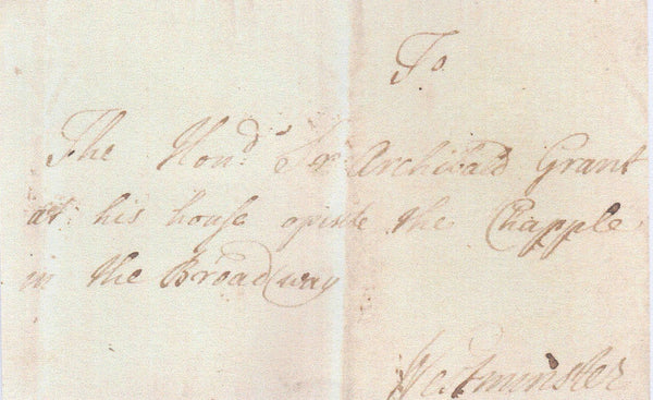 141412 1728 MAIL USED WITHIN LONDON WITH ST PAUL'S OFFICE DOCKWRA HANDSTAMP (L347).