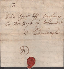 141413 1726 WRAPPER LONDON TO THE BANK OF SCOTLAND EDINBURGH WITH LONDON BISHOP MARK.