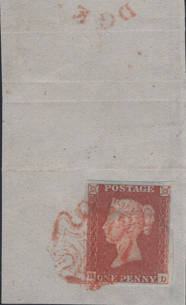 141426 1841 1D PL.20 (SG8)(RD) VERY FINE RED MALTESE CROSS OF ERMEBRIDGE, DEVON.