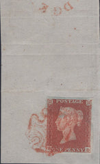 141426 1841 1D PL.20 (SG8)(RD) VERY FINE RED MALTESE CROSS OF ERMEBRIDGE, DEVON.