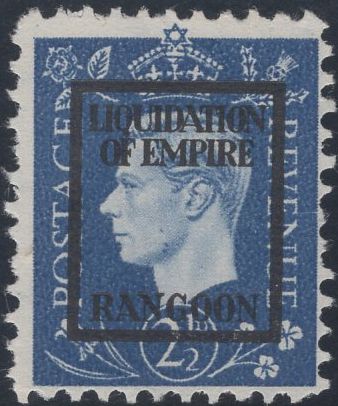 141432 1944 2½d GERMAN PROPAGANDA FORGERY 'LIQUIDATION OF EMPIRE/RANGOON' GOOD UNUSED.