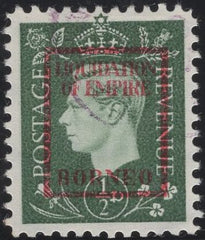 141434 1944 ½d GERMAN PROPAGANDA FORGERY 'LIQUIDATION OF EMPIRE/BORNEO' OVERPRINT  FINE USED.