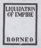 141434 1944 ½d GERMAN PROPAGANDA FORGERY 'LIQUIDATION OF EMPIRE/BORNEO' OVERPRINT  FINE USED.
