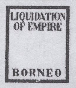 141434 1944 ½d GERMAN PROPAGANDA FORGERY 'LIQUIDATION OF EMPIRE/BORNEO' OVERPRINT  FINE USED.