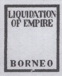 141436 1944 1½d GERMAN PROPAGANDA FORGERY 'LIQUIDATION OF EMPIRE/BORNEO' OVERPRINT FINE USED.