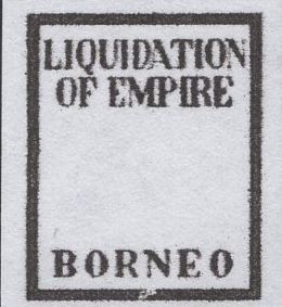 141438 1944 2½d GERMAN PROPAGANDA FORGERY 'LIQUIDATION OF EMPIRE/BORNEO' OVERPRINT, FINE USED.