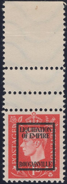 141441 1944 1D GERMAN PROPAGANDA FORGERY 'LIQUIDATION OF EMPIRE/BOUGAINVILLE', OVERPRITN, SUPERB UNUSED.