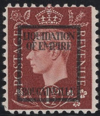 141442 1944 1½d GERMAN PROPAGANDA FORGERY 'LIQUIDATION OF EMPIRE/BOUGAINVILLE' OVERPRINT FINE UNUSED.