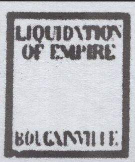 141445 1944 3D GERMAN PROPAGANDA FORGERY 'LIQUIDATION OF EMPIRE/BOUGAINVILLE' OVERPRINT SUPERB UNUSED.
