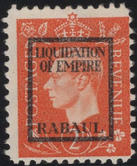 141449 1944 2D GERMAN PROPAGANDA FORGERY 'LIQUIDATION OF EMPIRE/RABAUL'  OVERPRINT, FINE UNUSED.