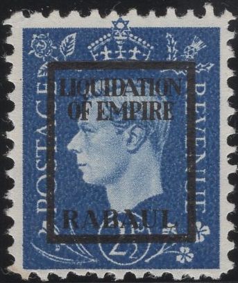 141450 1944 2½d GERMAN PROPAGANDA FORGERY 'LIQUIDATION OF EMPIRE/RABAUL' OVERPRINT, GOOD UNUSED.