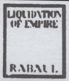 141451 1944 3D GERMAN PROPAGANDA FORGERY 'LIQUIDATION OF EMPIRE/RABAUL' OVERPRINT, FINE USED.