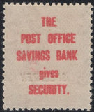 141452 CIRCA 1922 KGV 1D (SG357) POST OFFICE EXPERIMENTS WITH ADVERTISMENTS ON REVERSE.