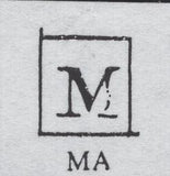 141454 1840-1841 MATCHED TRIO 1D BLACK PL.10 (SG2) X 2 AND 1D RED (SG7) LETTERED MA WITH CONSTANT VARIETIES.