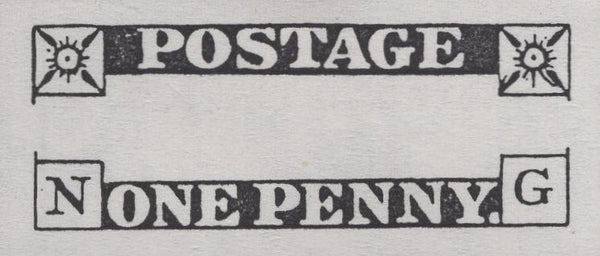 141457 1840-1841 MATCHED PAIR 1D BLACK PL.1A (SG2) AND 1D BLACK PL.1B (SG2) LETTERED NG, PL.1B SHOWING NON-COINCIDENT RE-ENTRY (SPEC AS5b).