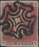 141461 1840-1841 MATCHED TRIO 1D GREY-BLACK PL.1A (SG3), 1D BLACK PL.1B (SG2) AND 1D RED (SG7) LETTERED CE.