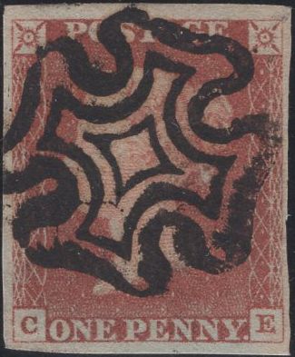 141461 1840-1841 MATCHED TRIO 1D GREY-BLACK PL.1A (SG3), 1D BLACK PL.1B (SG2) AND 1D RED (SG7) LETTERED CE.