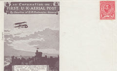 141476 1911 FIRST OFFICIAL U.K. AERIAL POST SUPERB UNUSED  LONDON ENVELOPE  IN PURPLE-BROWN.