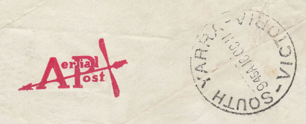 141479 1911 FIRST OFFICIAL U.K. AERIAL POST LONDON ENVELOPE IN SCARLET TO MELBOURNE, AUSTRALIA.